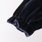 Navy velvet bow dress