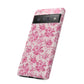 Pink Vintage Floral Tough Phone Case — Protective iPhone Cover
