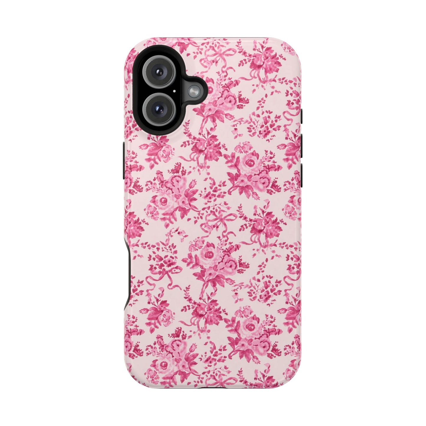 Pink Floral Magnetic Impact-Resistant Phone Case