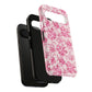 Pink Vintage Floral Tough Phone Case — Protective iPhone Cover