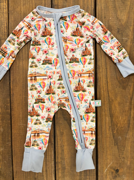 EXCLUSIVE Natchez Icons Bamboo Baby Zippie - READY TO SHIP/PICKUP!