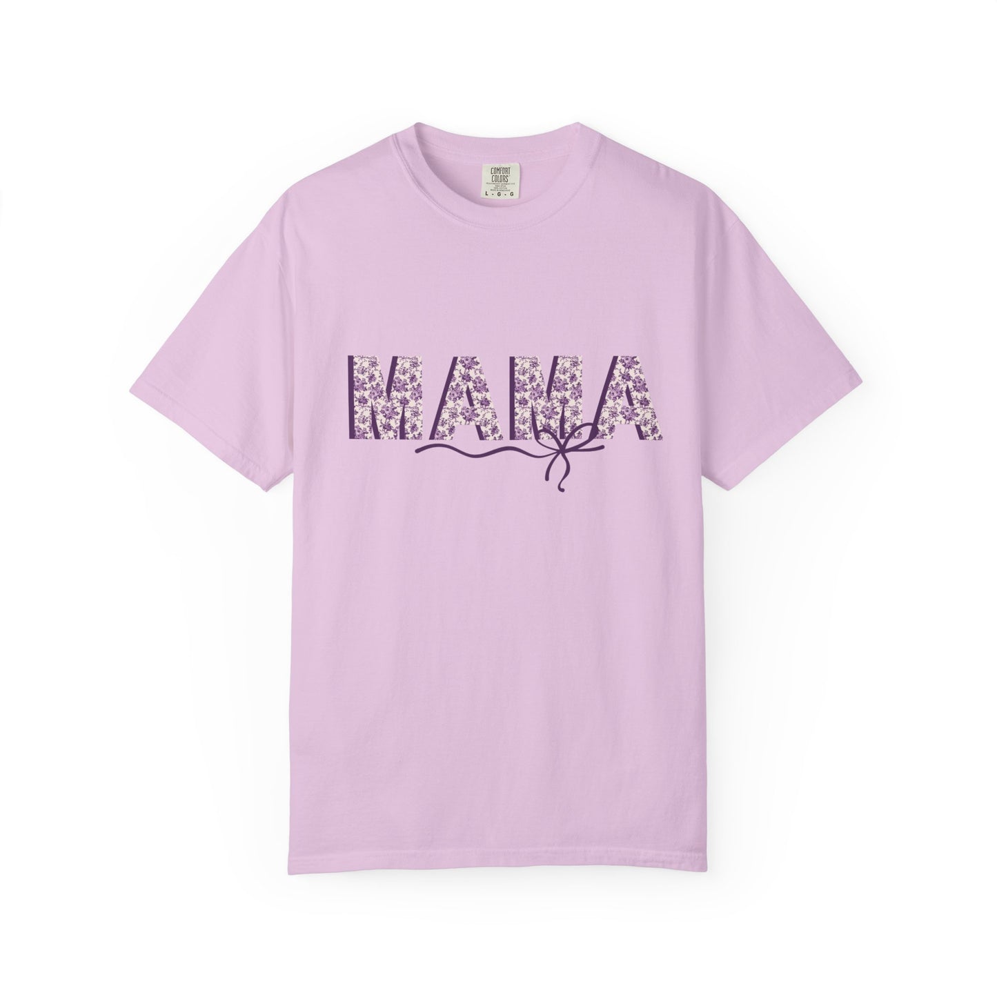 PURPLE - Mama Floral T-Shirt — Floral "MAMA" Graphic Tee for Moms, Mother's Day Gift