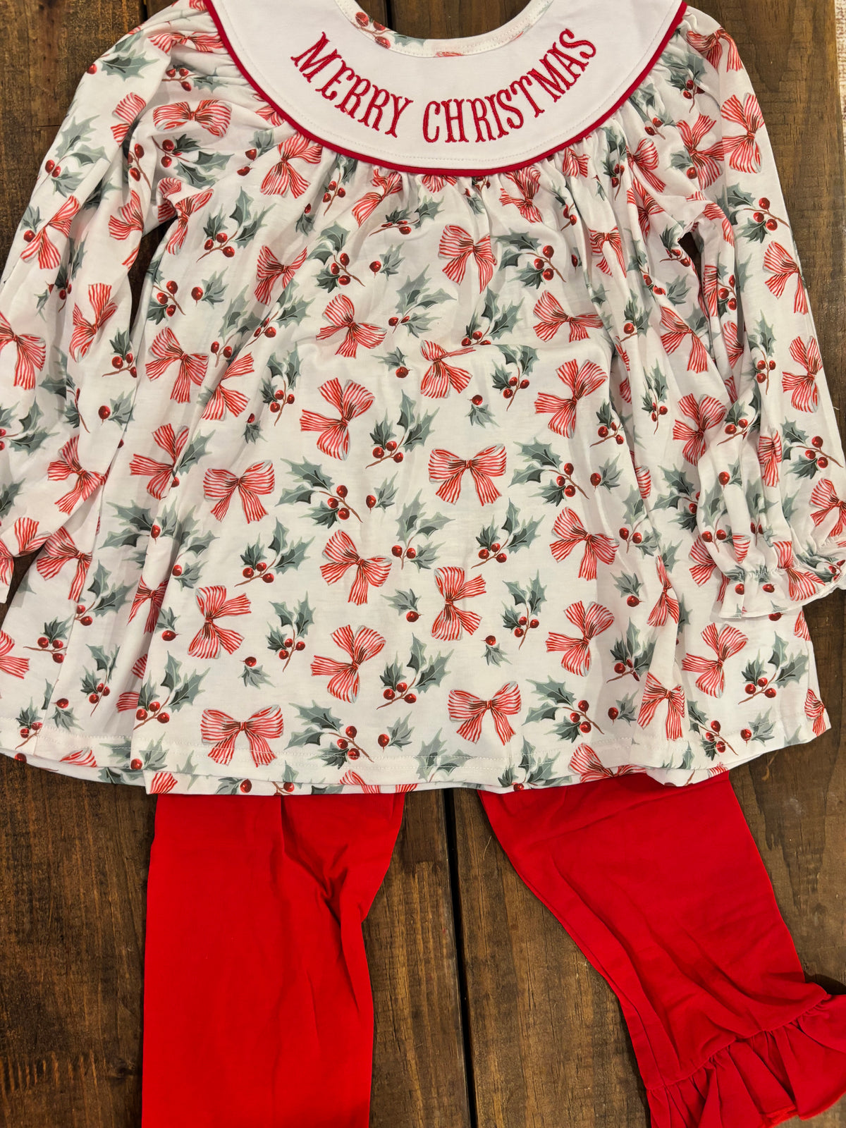 Merry Christmas Girl's Pant Set - READY TO SHIP/PICKUP