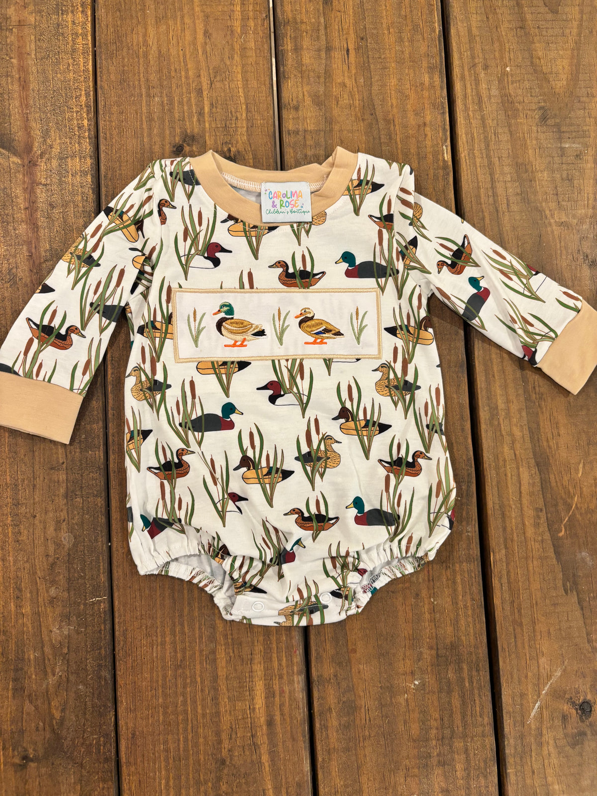 Reed Duck Long Sleeve Onesie - READY TO SHIP/PICKUP