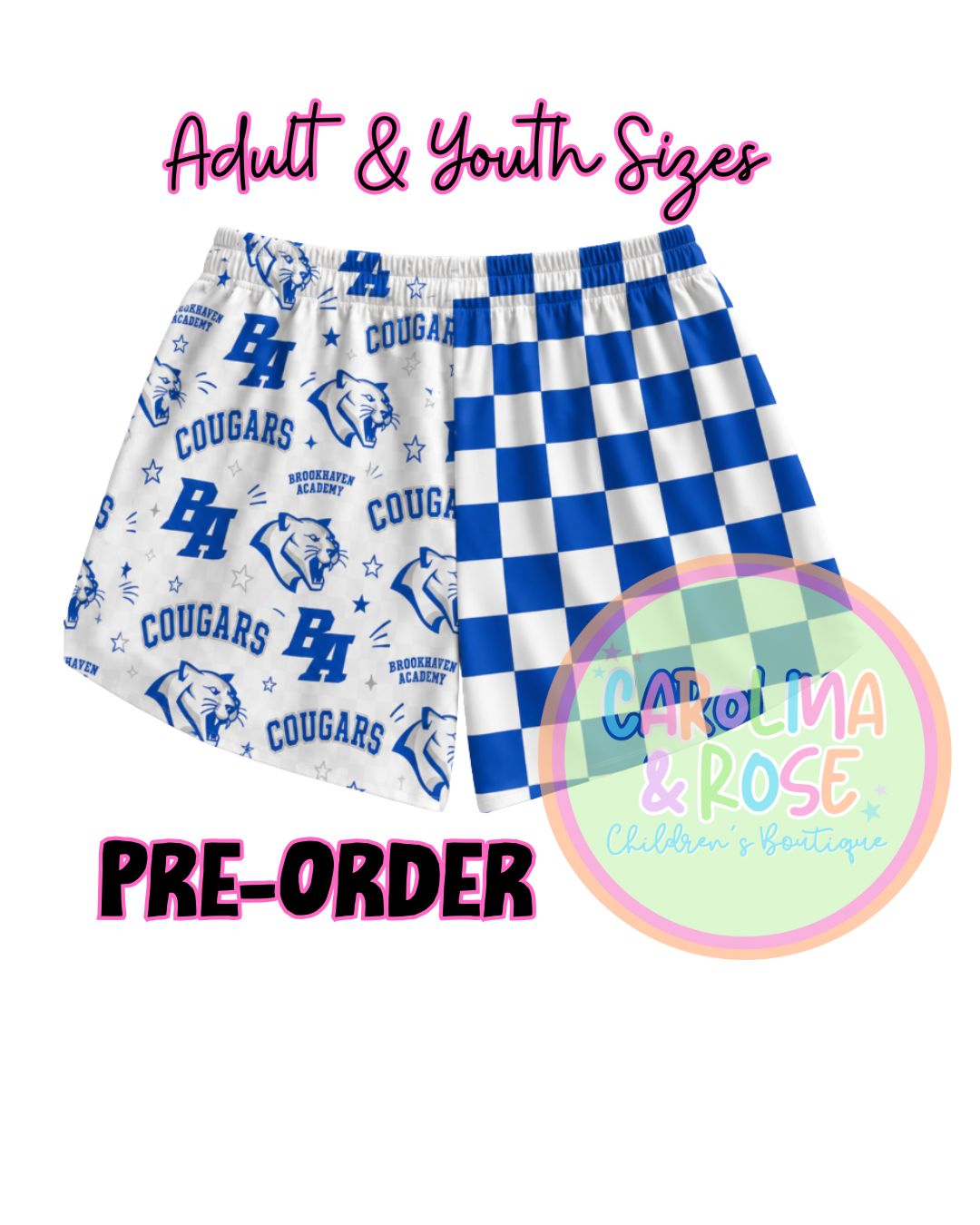 Brookhaven Academy Spirit Shorts *PRE-ORDER*