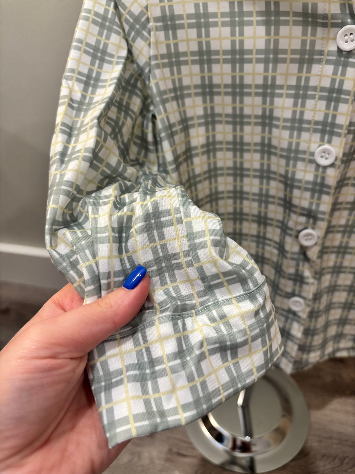 Boys Green Plaid Button Up - READY TO SHIP/PICKUP!