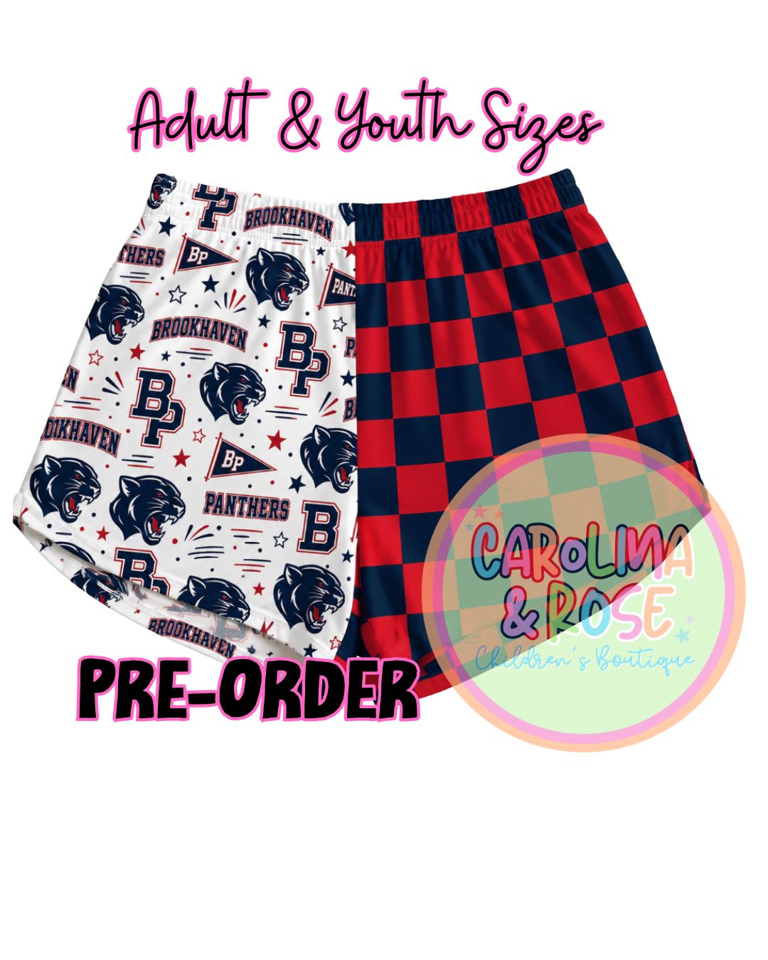Brookhaven Panthers Spirit Shorts *PRE-ORDER*