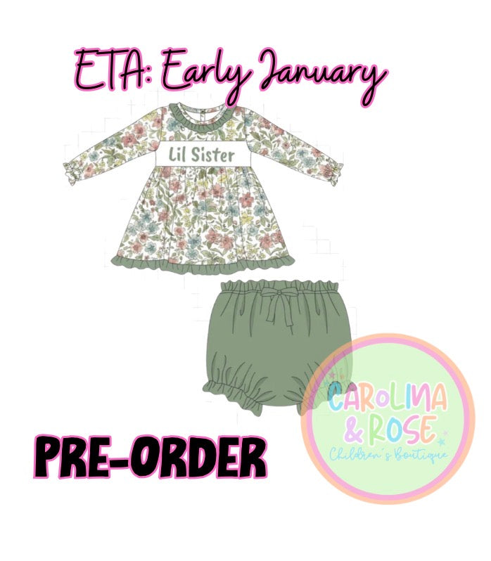 Girls Sage Lil Sister Bloomer Set *PRE-ORDER*