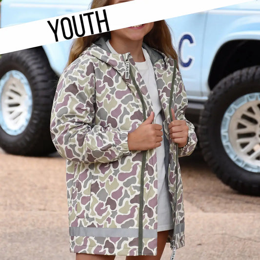 Lulu Mac | Youth Camo Rain Jacket| READY TO SHIP/PICKUP