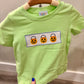 Green Halloween Pumpkin Embroidery T-Shirt - READY TO SHIP/PICKUP!