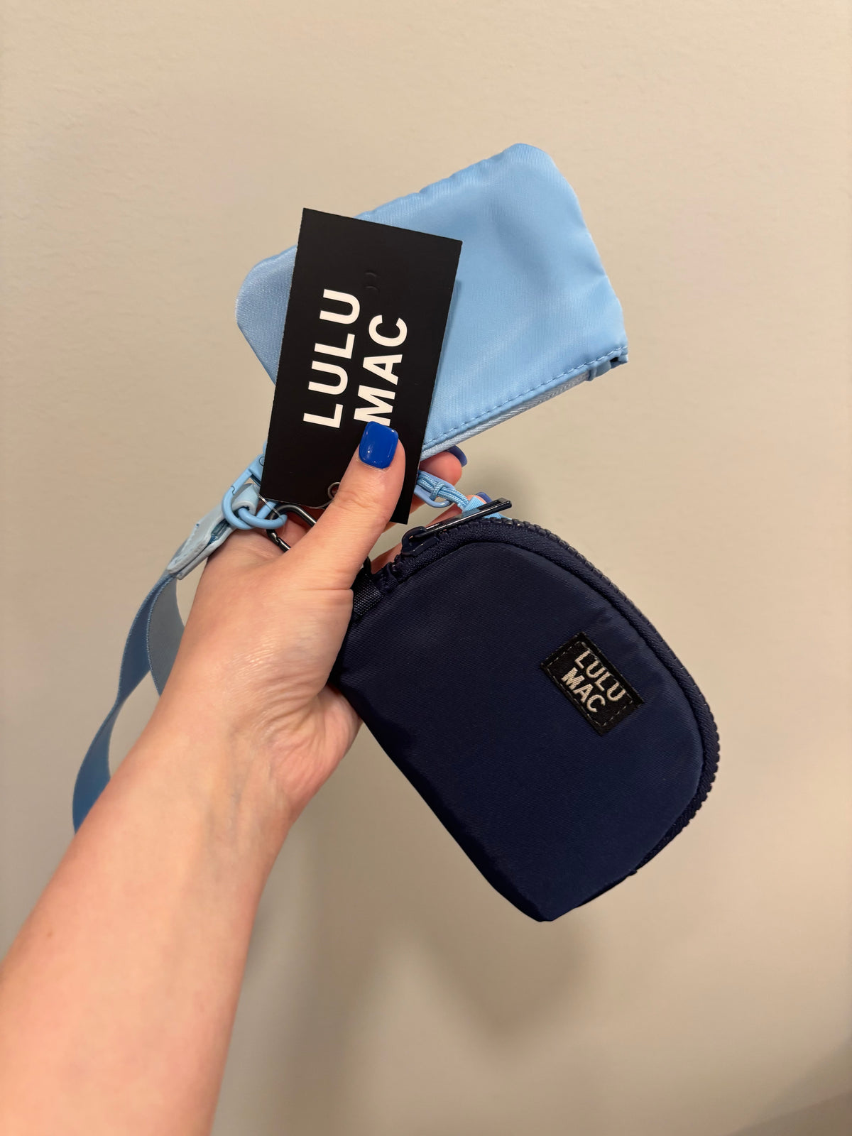 Lulu Mac | Blue Wristlet Wallet Keychair| READY TO SHIP/PICKUP