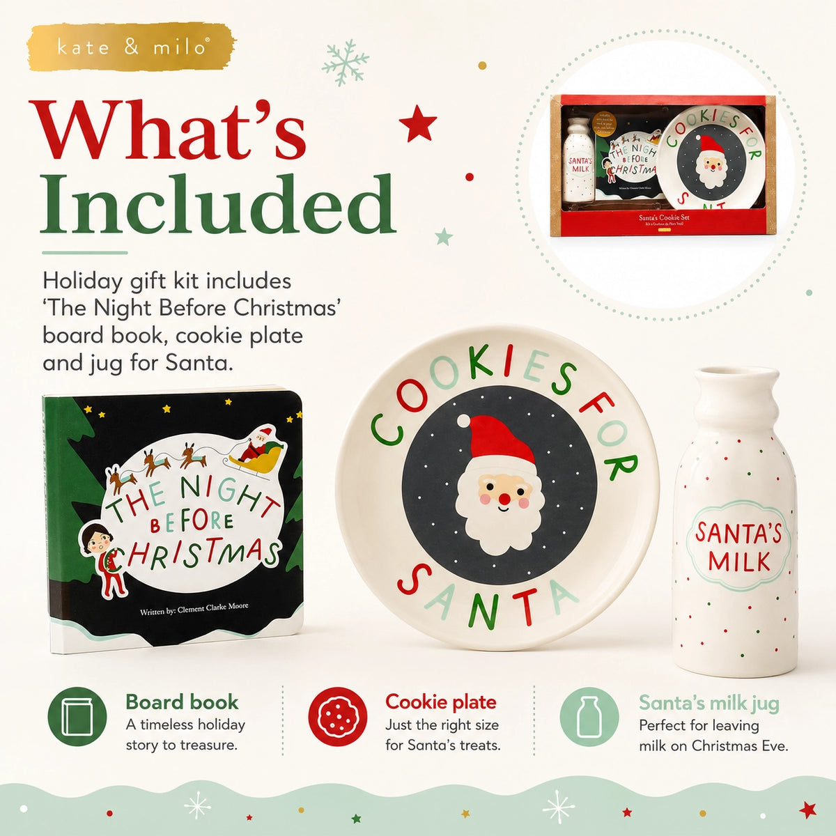 Cookies for Santa Set | READY TO SHIP/PICKUP