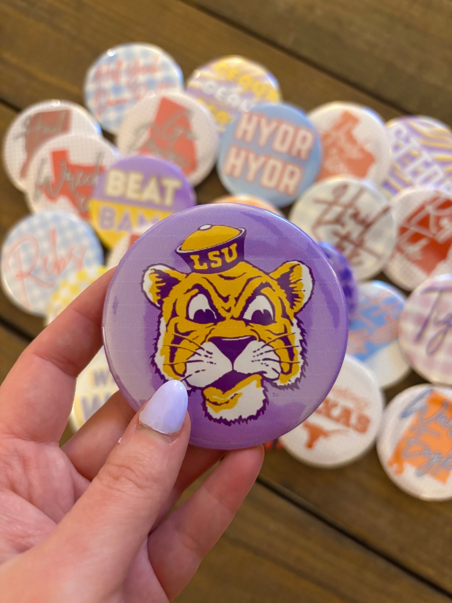 3” Game Day Button - LSU