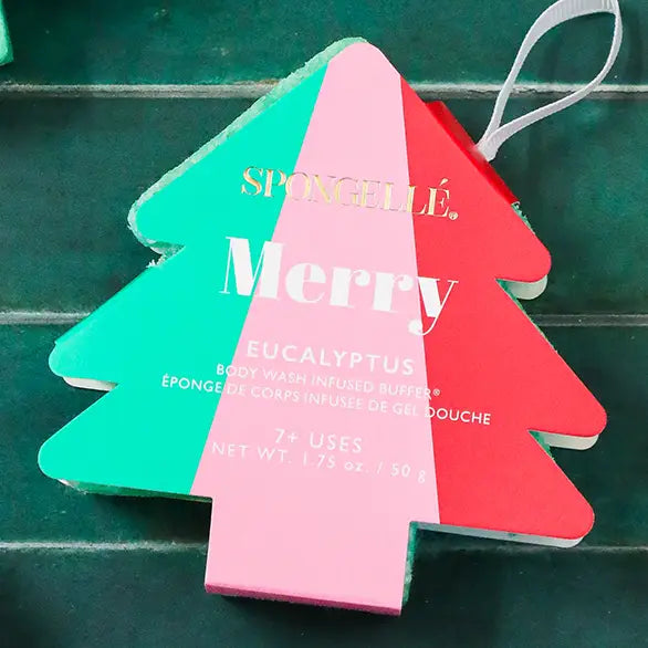 Eucalyptus Spongelle Merry Christmas Buffer | READY TO SHIP/PICKUP