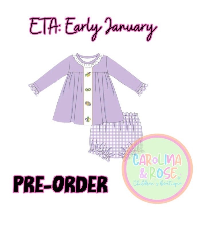 Girls Mardi Gras Bloomer Set *PRE-ORDER*