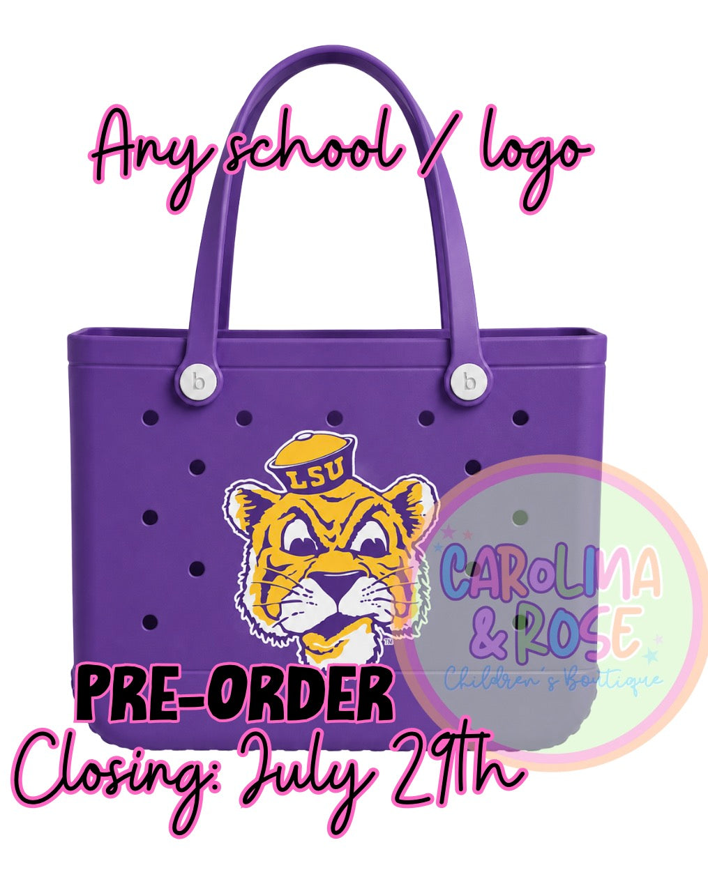 School Spirit Rubber Bag *PRE-ORDER*