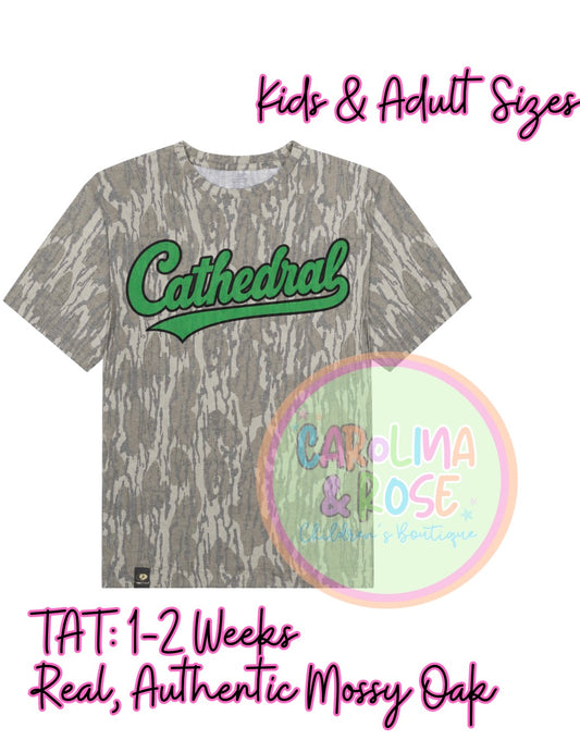 Cathedral Script Logo Mossy Oak T-Shirt
