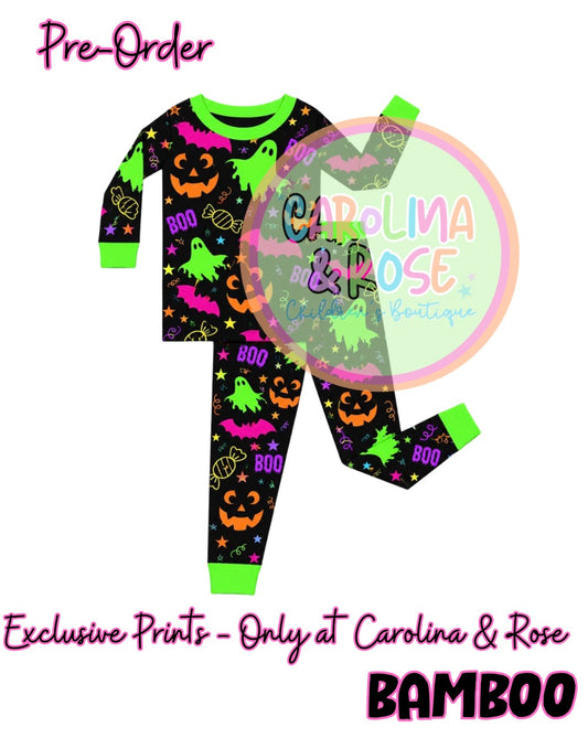 EXCLUSIVE Neon Halloween Kids 2pc Bamboo Pajamas *PRE-ORDER*