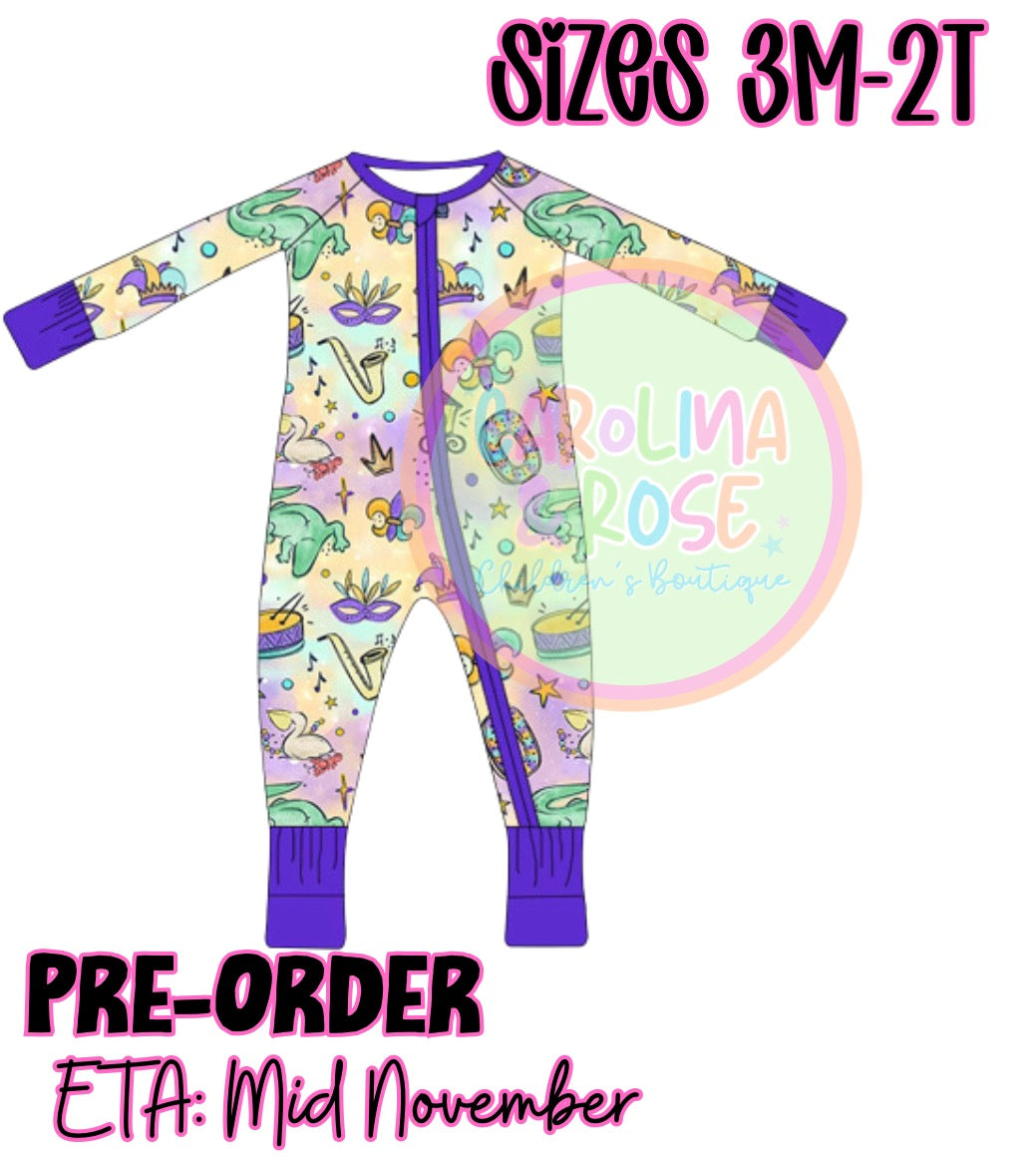 Mardi Gras Party Bamboo zippie *PRE-ORDER*