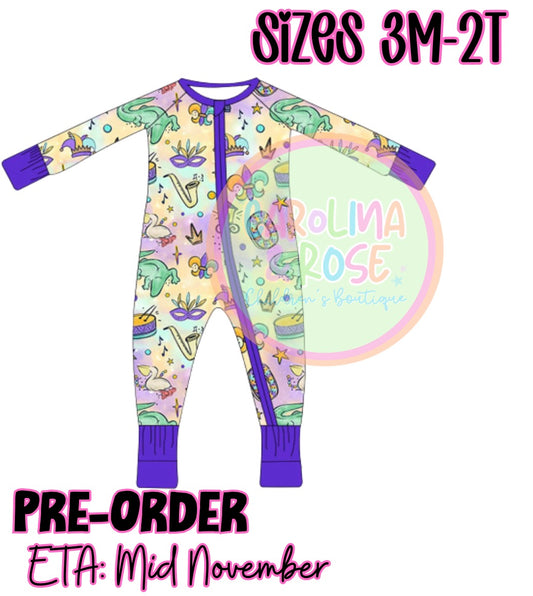 Mardi Gras Party Bamboo zippie *PRE-ORDER*