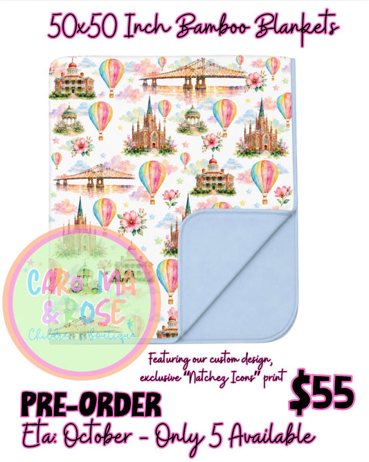 Natchez Icons - Bamboo Blanket (50x50) *PRE-ORDER*