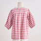 Pink gingham flannel lace  dress
