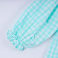 Mint christmas nutcracker hand smocked gingham ruffle pants set