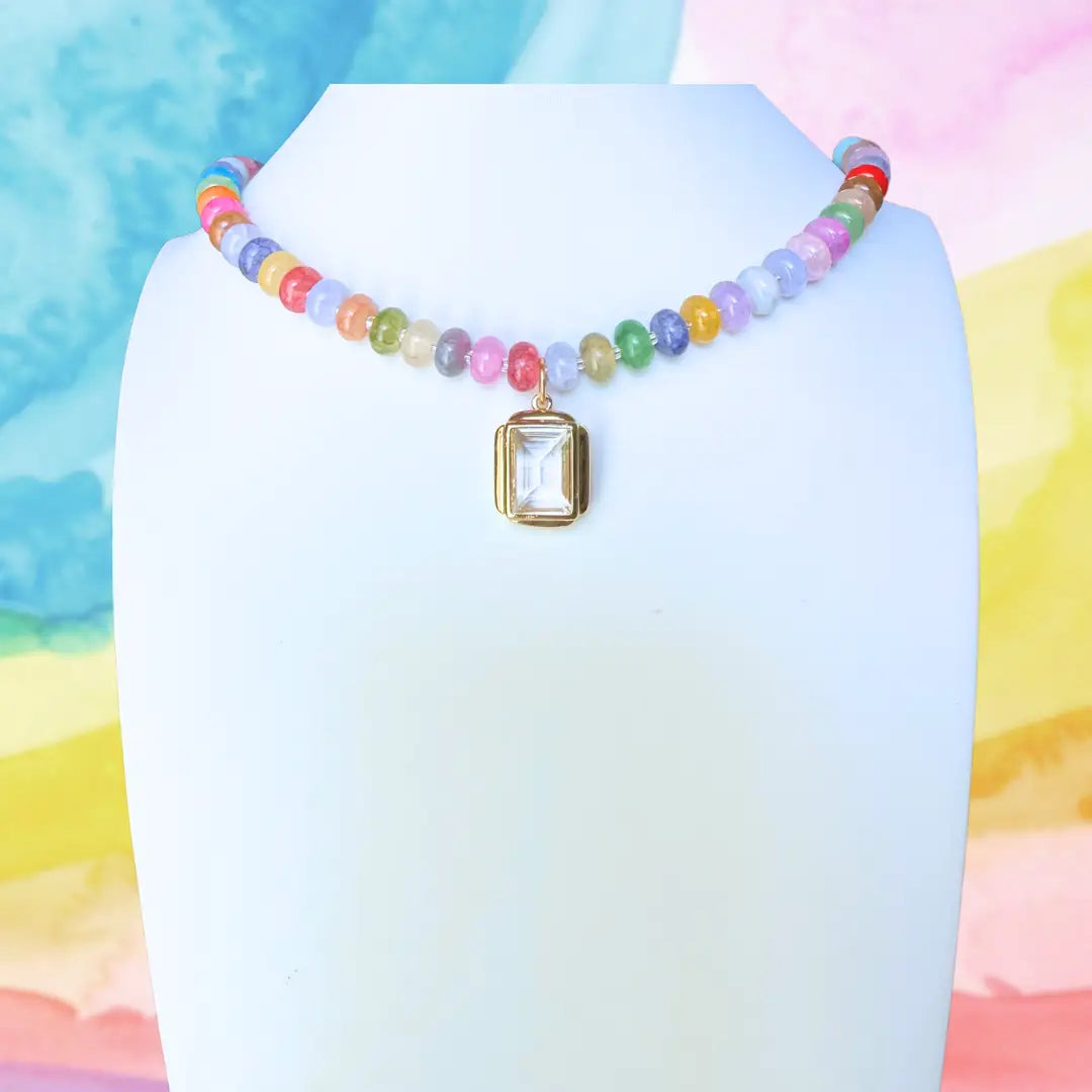 Rainbow Candy Beaded Necklace | Taylor Shaye Designs | READY TO SHIP/PICKUP