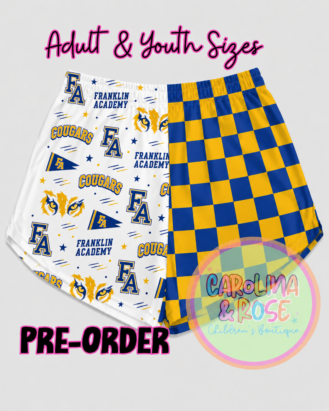 Franklin Academy Spirit Shorts *PRE-ORDER*