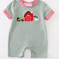 Green Farm French Knot Romper
