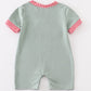 Green Farm French Knot Romper