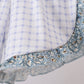 Floral puppy embroidery ruffle shorts set