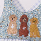 Floral puppy embroidery ruffle bubble