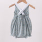 Floral puppy embroidery ruffle bubble