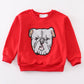 Red georgia bulldog sequin sweatshirt mom & me