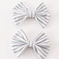Stripe piggie hair bow