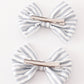 Stripe piggie hair bow