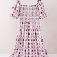 Pink Cat Print Mom Dress
