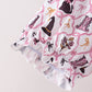 Pink Cat Print Mom Dress