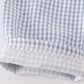Blue woven check pumpkin embroidery boy set