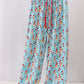Blue christmas character print dad pajamas pants