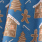 Navy gingerbread print dad pajamas pants