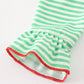 Green stripe christmas grinch girl romper