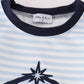 Navy plaid nativity embroidery boy set