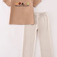 Khaki thanksgiving turkey god is great embroidery boy set