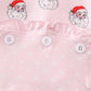 Pink santa print Zipper girl romper