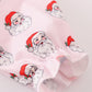 Pink santa print girl dress