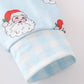 Blue santa print boy pajamas