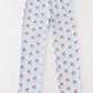 Blue santa print dad pajama pants