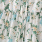 Green floral print mom dress